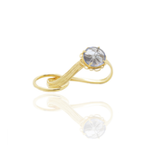 Signature Crystal Gemstone 3 Finger Ring - Georgina Jewelry