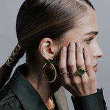 Signature Crystal Gemstone 3 Finger Ring - Georgina Jewelry