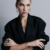 Les Racines Gold Onyx Ceramic Ring - Georgina Jewelry