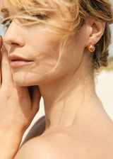 Signature Flower Sphere Carmelina Small Earrings