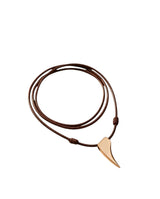 Signature Gold Leather Brown/ Gold Necklace for Men