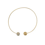 Gold Sphere Resin Choker Necklace - Georgina Jewelry