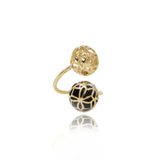 Gold Signature Sphere Resin Ring - Georgina Jewelry