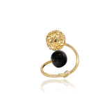 Gold Signature Sphere Resin Ring - Georgina Jewelry