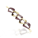 Signature Resin Gold Link Bracelet - Georgina Jewelry