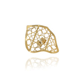 Gold Signature Statement Ring - Georgina Jewelry