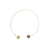 Gold Sphere Resin Choker Necklace - Georgina Jewelry