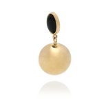 Signature Dangle Gold Sphere Onyx Earrings - Georgina Jewelry