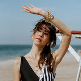 Gold Signature Resin Chain Bracelet - Georgina Jewelry