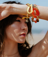 Signature Resin Gold Link Bracelet - Georgina Jewelry