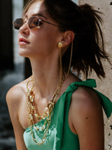 Signature Gold Nose Cuff Chain Earring - Georgina Jewelry