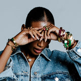 Signature Resin Gold Link Bracelet - Georgina Jewelry