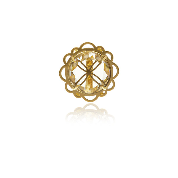 Signature Flower Crystal Ring - Georgina Jewelry