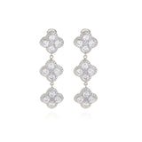 Chandler Diamond Flower Long Earrings - Georgina Jewelry