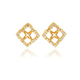 Signature Mini Flower Diamond Earrings - Georgina Jewelry