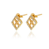 Signature Mini Flower Diamond Earrings - Georgina Jewelry