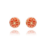 Double Sphere Mother Pearl Stud Earrings - Georgina Jewelry