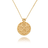 Gold Signature Flower Personalize Zodiac Necklace - Georgina Jewelry