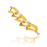 Signature Resin Gold Link Bracelet - Georgina Jewelry