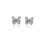 Mini Butterfly Diamond Earrings - Georgina Jewelry