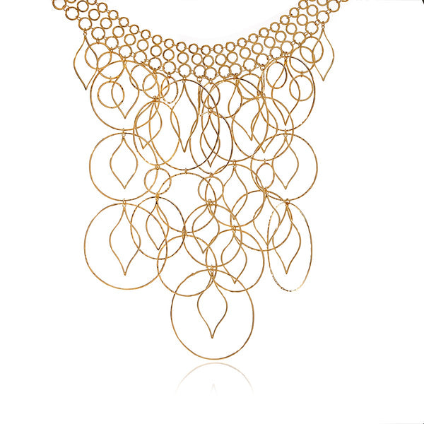 Petal Hoops Gold Necklace - Georgina Jewelry