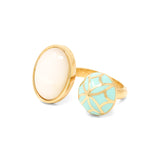 Signature Sphere Turquoise Resin Ring - Georgina Jewelry