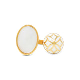 Signature Sphere Mother Pearl Resin Ring - Georgina Jewelry