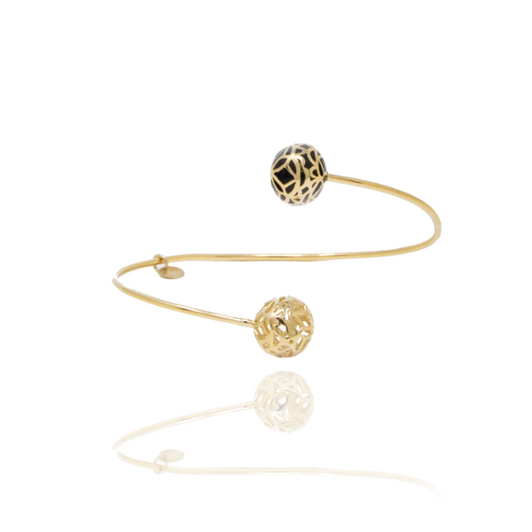 Gold Signature Sphere Resin Bracelet - Georgina Jewelry
