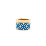 Signature Gold Blue Cobalt Resin Band Ring - Georgina Jewelry