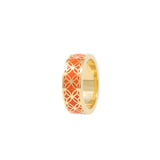 Signature Gold Carmelian Resin Band Ring - Georgina Jewelry