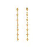 Gold Chandelier Line Diamond Earrings - Georgina Jewelry