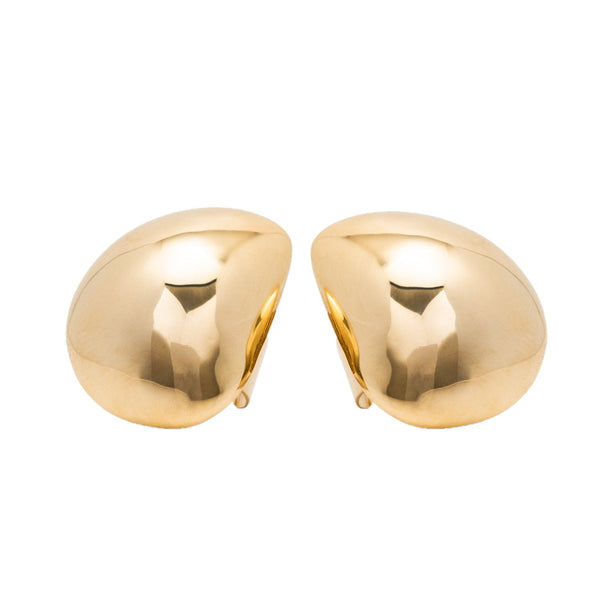Gold Signature Dome Earrings - Georgina Jewelry