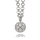 Gold Signature Flower Personalize Zodiac Medallion Necklace - Georgina Jewelry