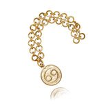 Gold Signature Flower Personalize Zodiac Medallion Necklace - Georgina Jewelry