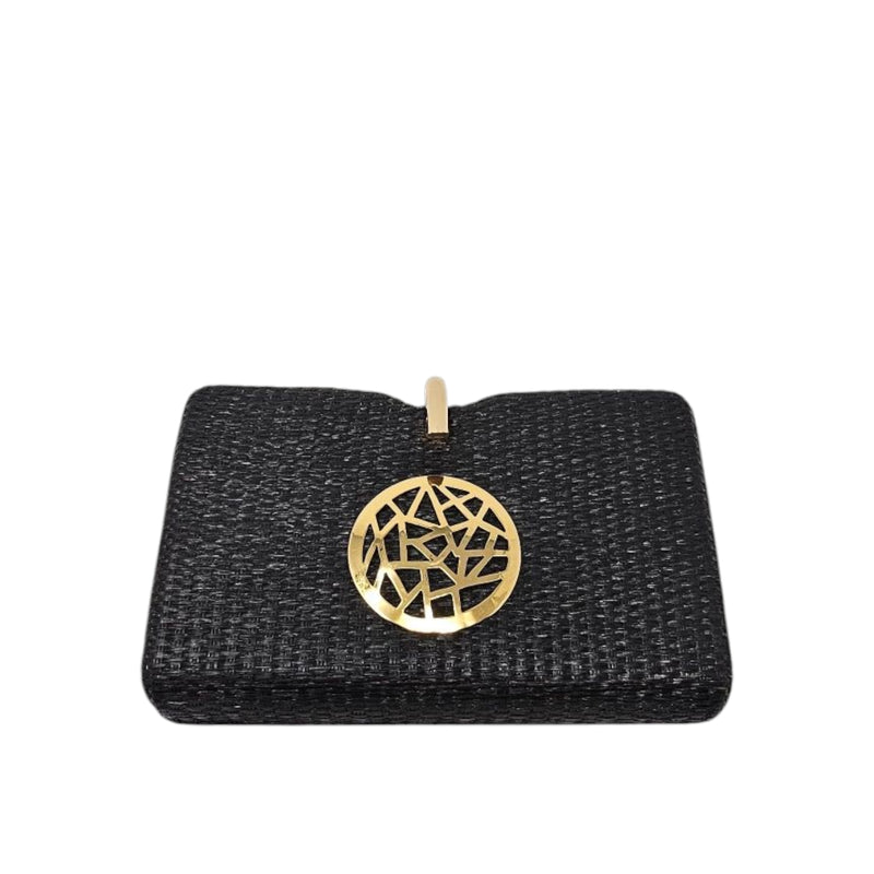 The Shimmer Small Black Clutch