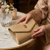 Georgina Black  Straw Large Clutch