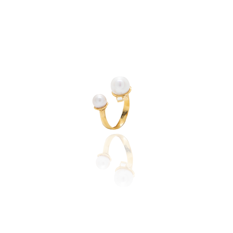 Signature Natural Pearl Open Ring - Georgina Jewelry