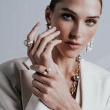 Signature Natural Pearl Open Ring - Georgina Jewelry