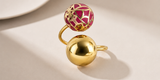 Signature Sphere Pink Resin Ring