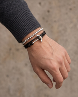 Anchor Black/Silver Bracelet for Men