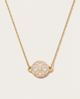 Signature Flower Mother Pearl Gold Necklace