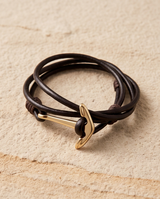 Anchor Brown/Gold Bracelet for Men