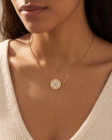 Signature Flower Mother Pearl Gold Necklace