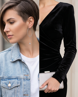 Runway Silver Long Pendulum  Earring