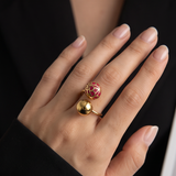 Signature Sphere Pink Resin Ring