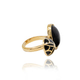 Signature Sphere Onyx Resin Ring - Georgina Jewelry