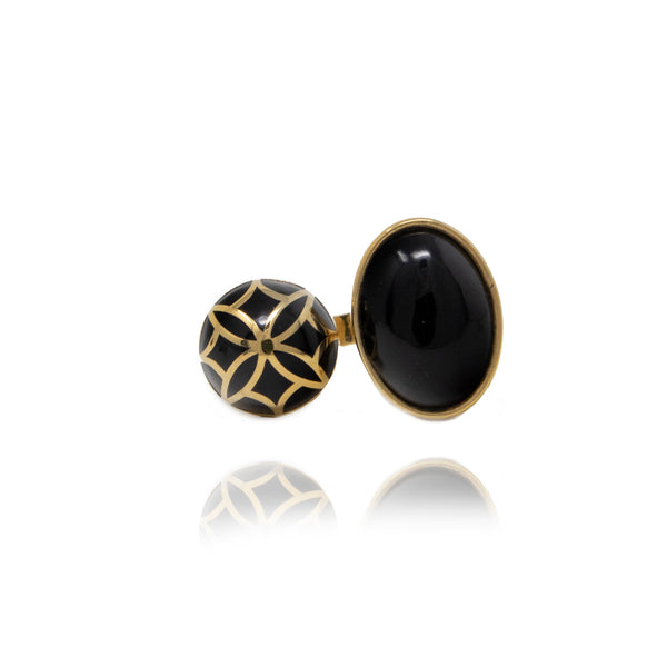 Signature Sphere Onyx Resin Ring - Georgina Jewelry