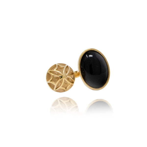 Gold Signature Sphere Resin Ring - Georgina Jewelry
