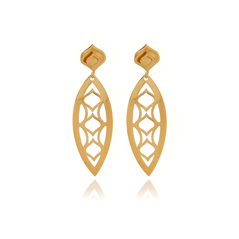 One Leaf Chandelier Line Earring - Georgina Jewelry