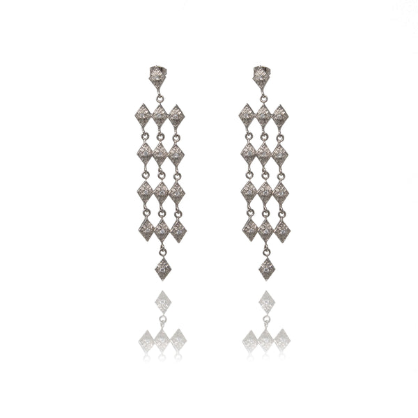 Gold Chandelier Diamond Earrings - Georgina Jewelry
